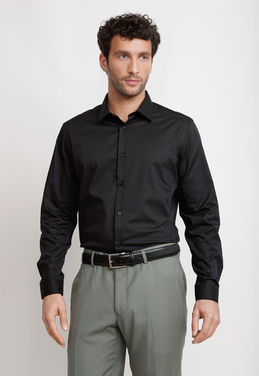 Camisa Hombre Formal Graduación Negro-0