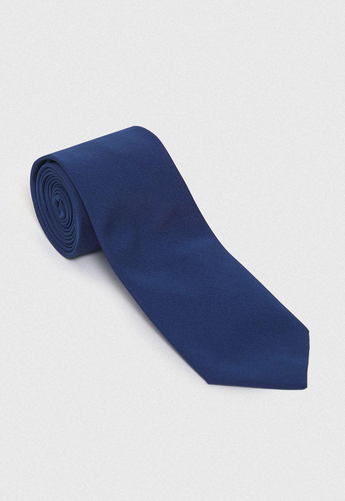 Corbata Formal Hombre Microfibra Liso Graduación Azulino-0