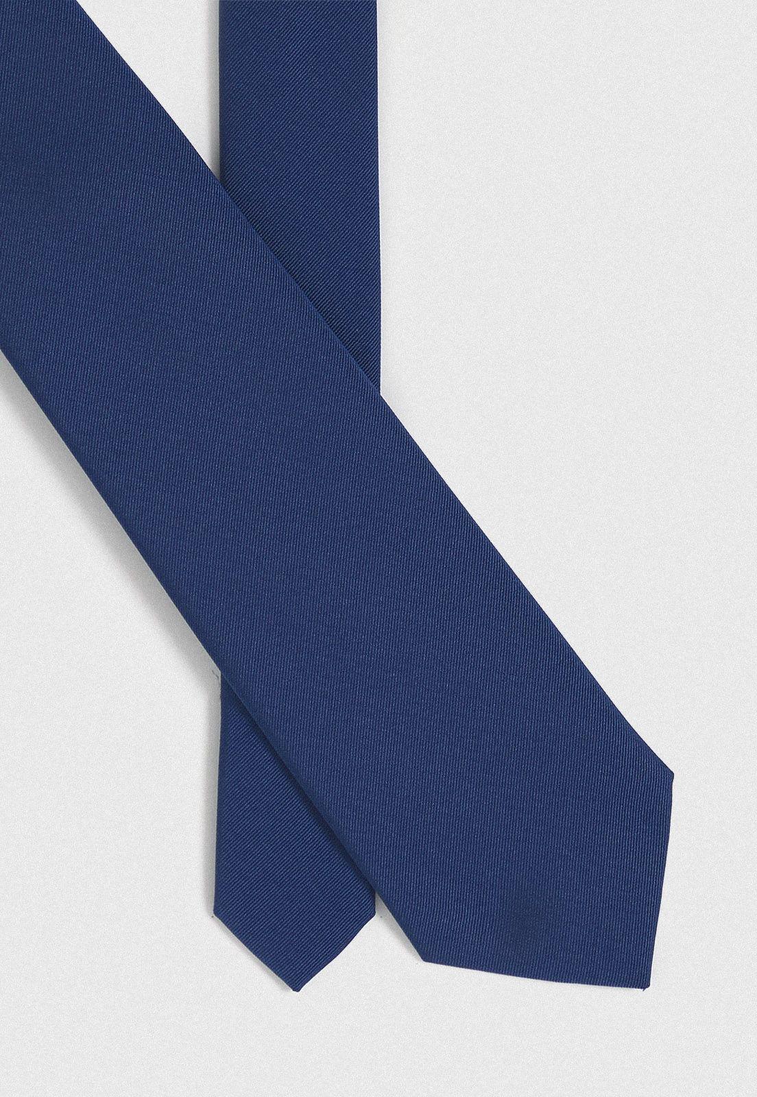 Corbata Formal Hombre Microfibra Liso Graduación Azulino-1