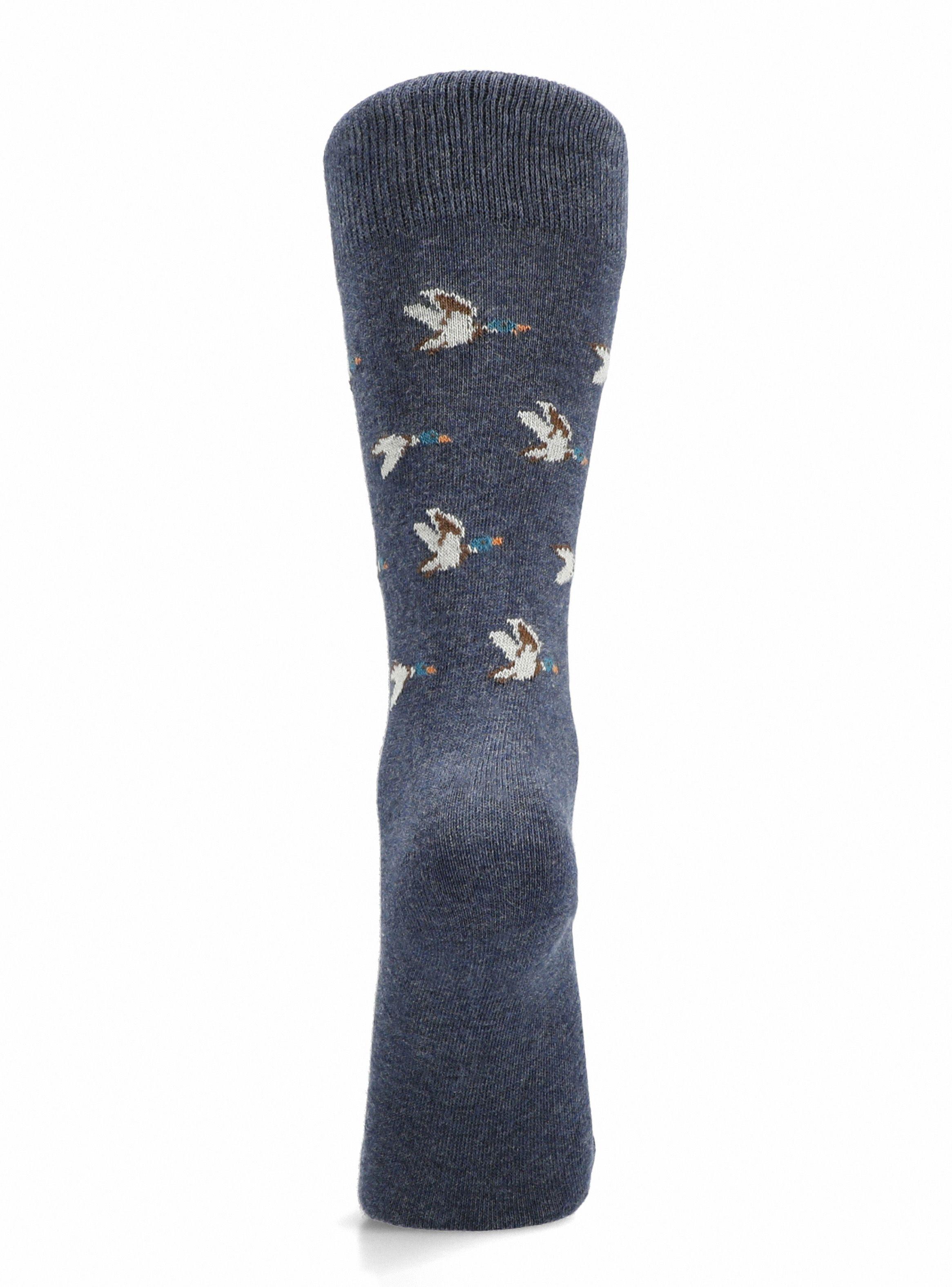 Calcetín Casual Aves Azul-1