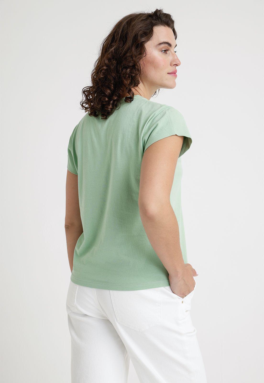Polera De Mujer Modelo Santorini Color Verde Claro-1