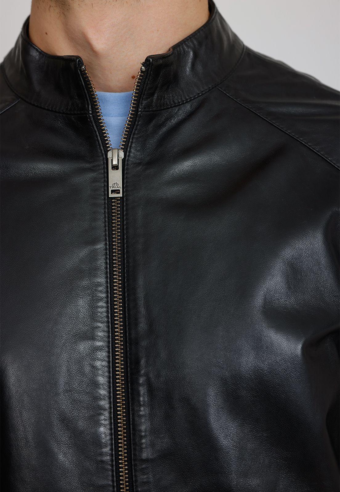 Chaqueta hombre Slim Fit Amancio Cuero Negro-2