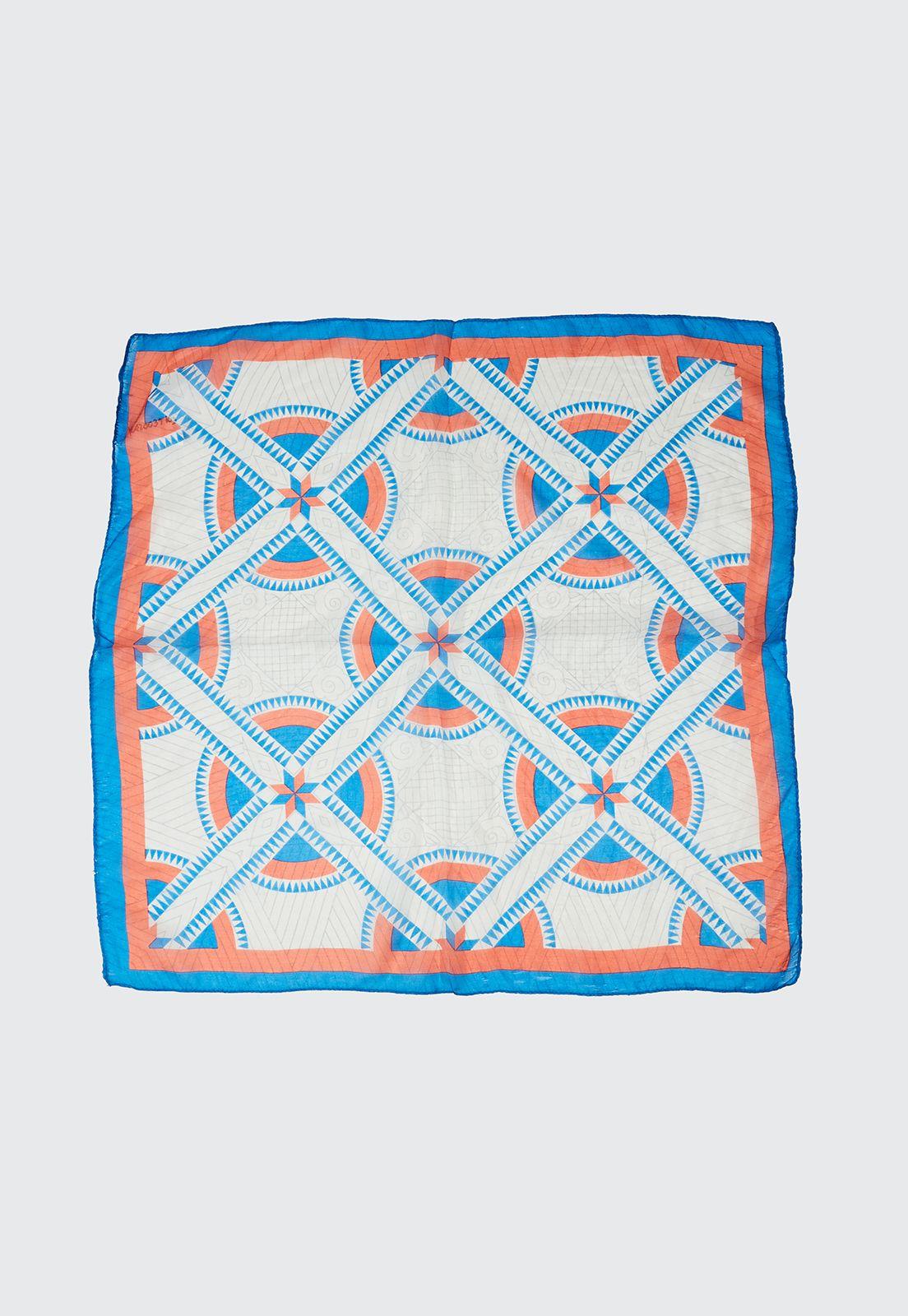 Pañuelo Seda Azul-1