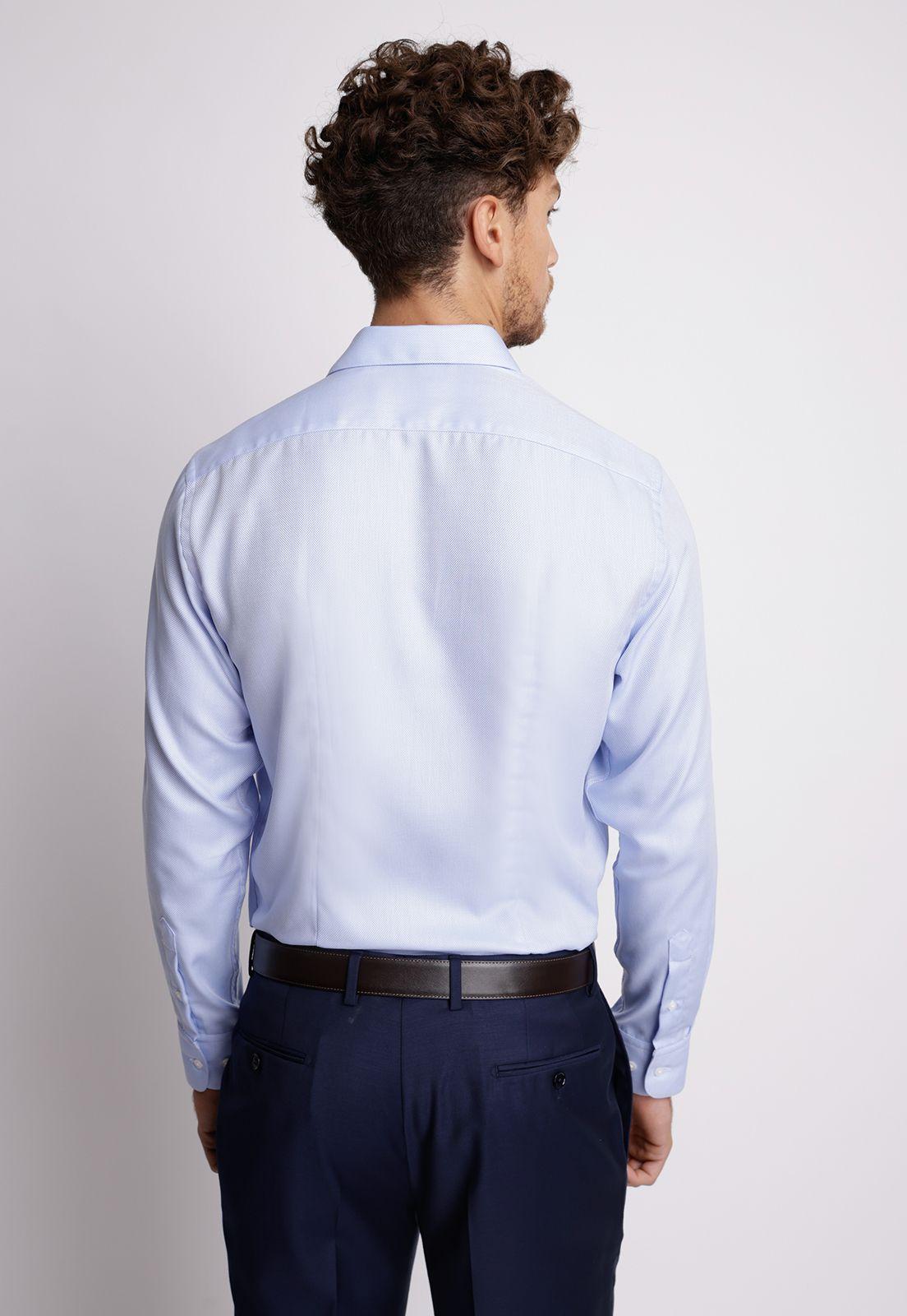 Camisa hombre Formal Slim Fit Vercelli Algodón Celeste Non Iron (Libre de Arrugas)-1