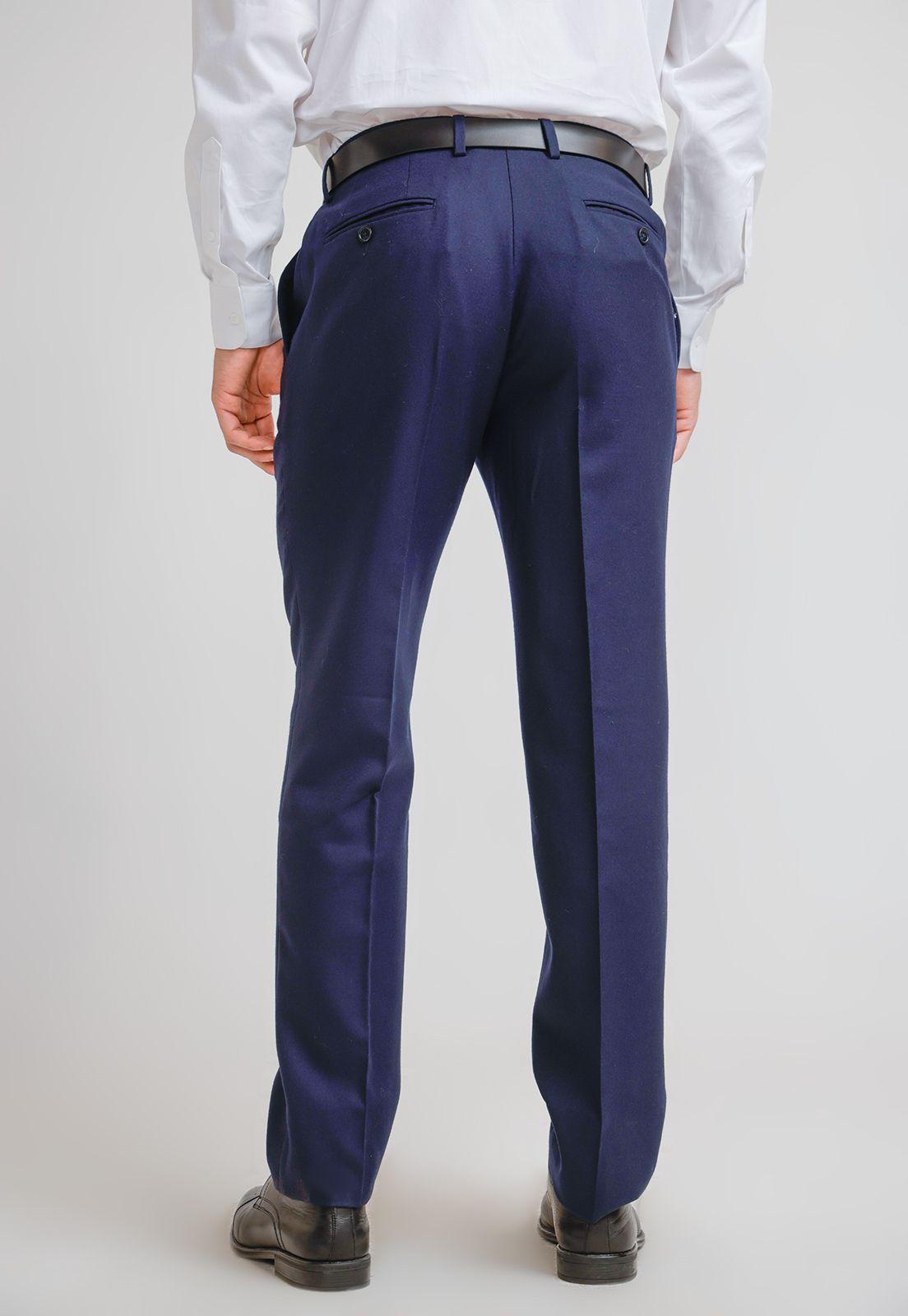 Pantalón Hombre Formal Flannel Azul Marino-1