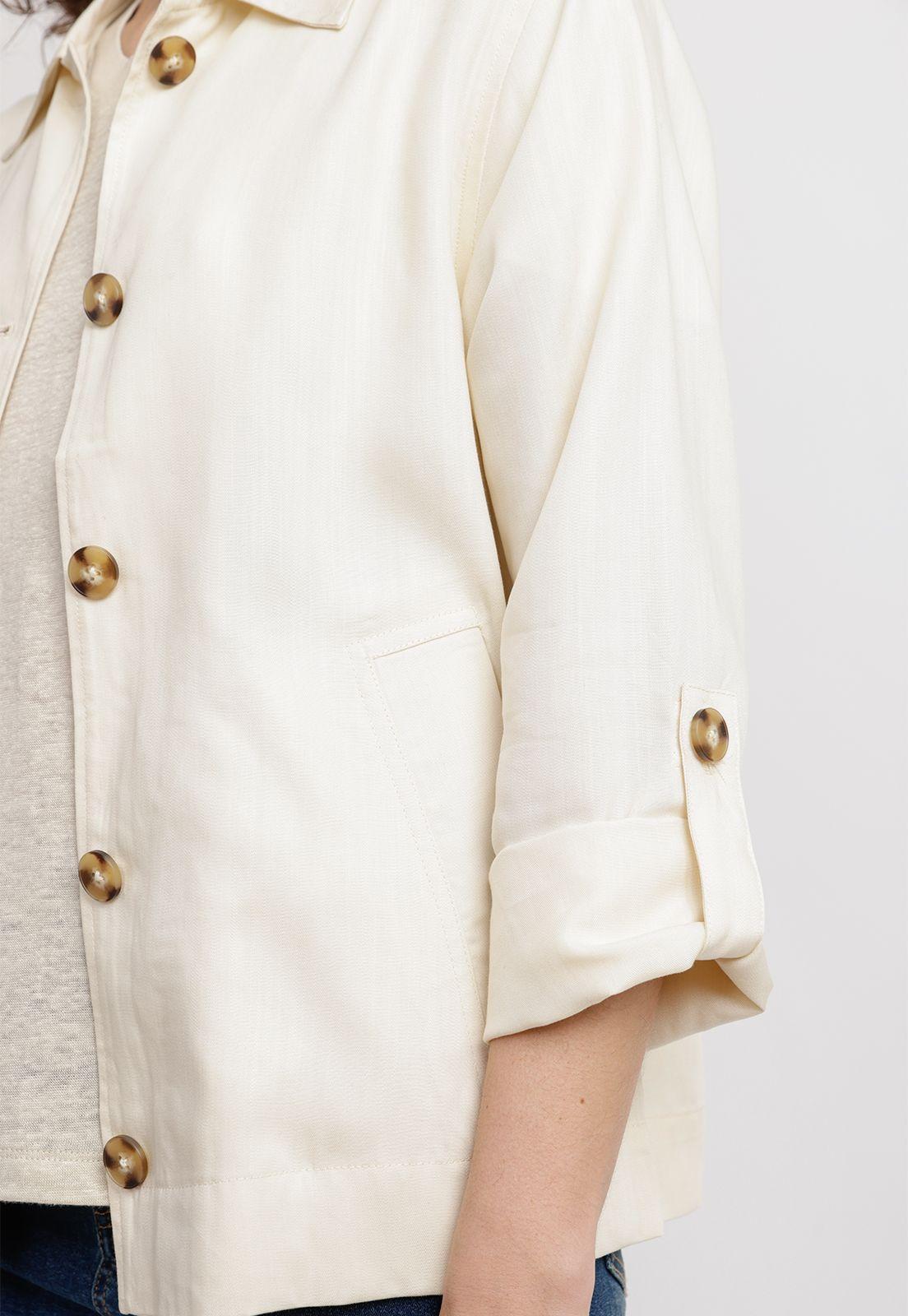 Sobrecamisa Mujer Nogal Lino Beige-2