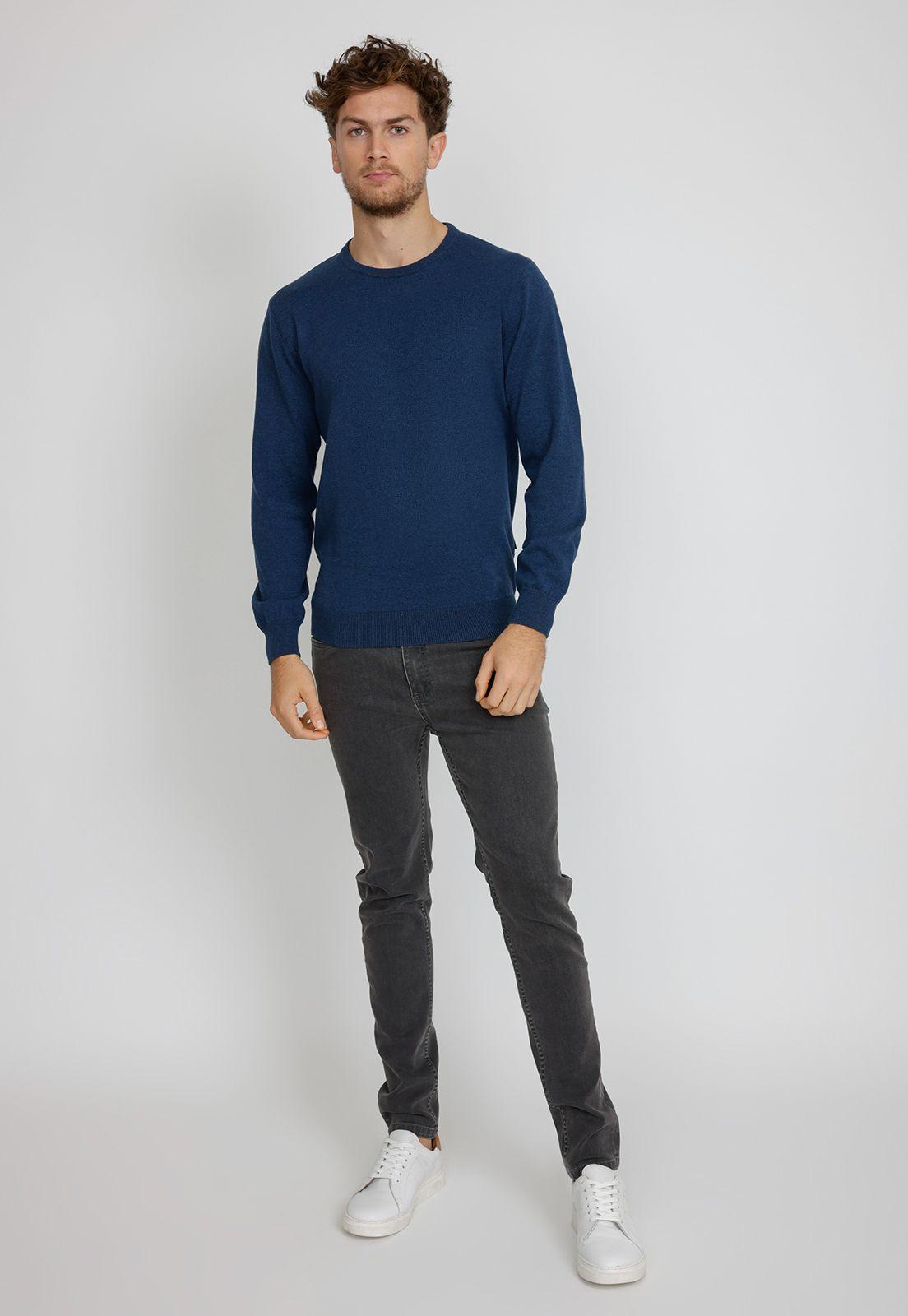 Sweater  hombre Casual Slim Fit Pascual Algodón Azul marino -3