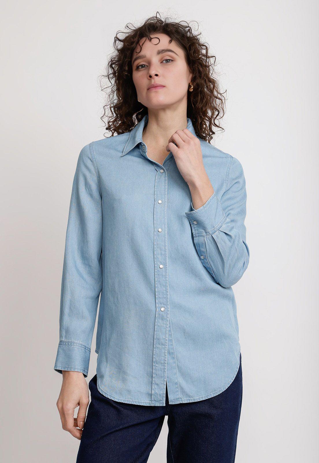 Blusa Tencel Celeste Alix Mujer-0