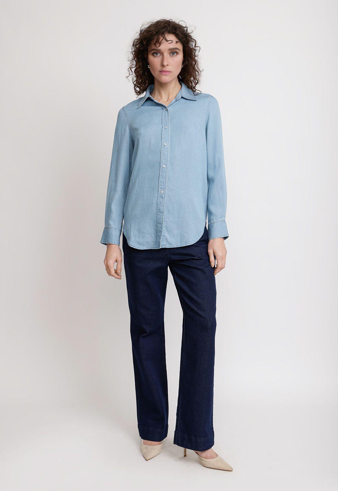 Blusa Tencel Celeste Alix Mujer-3
