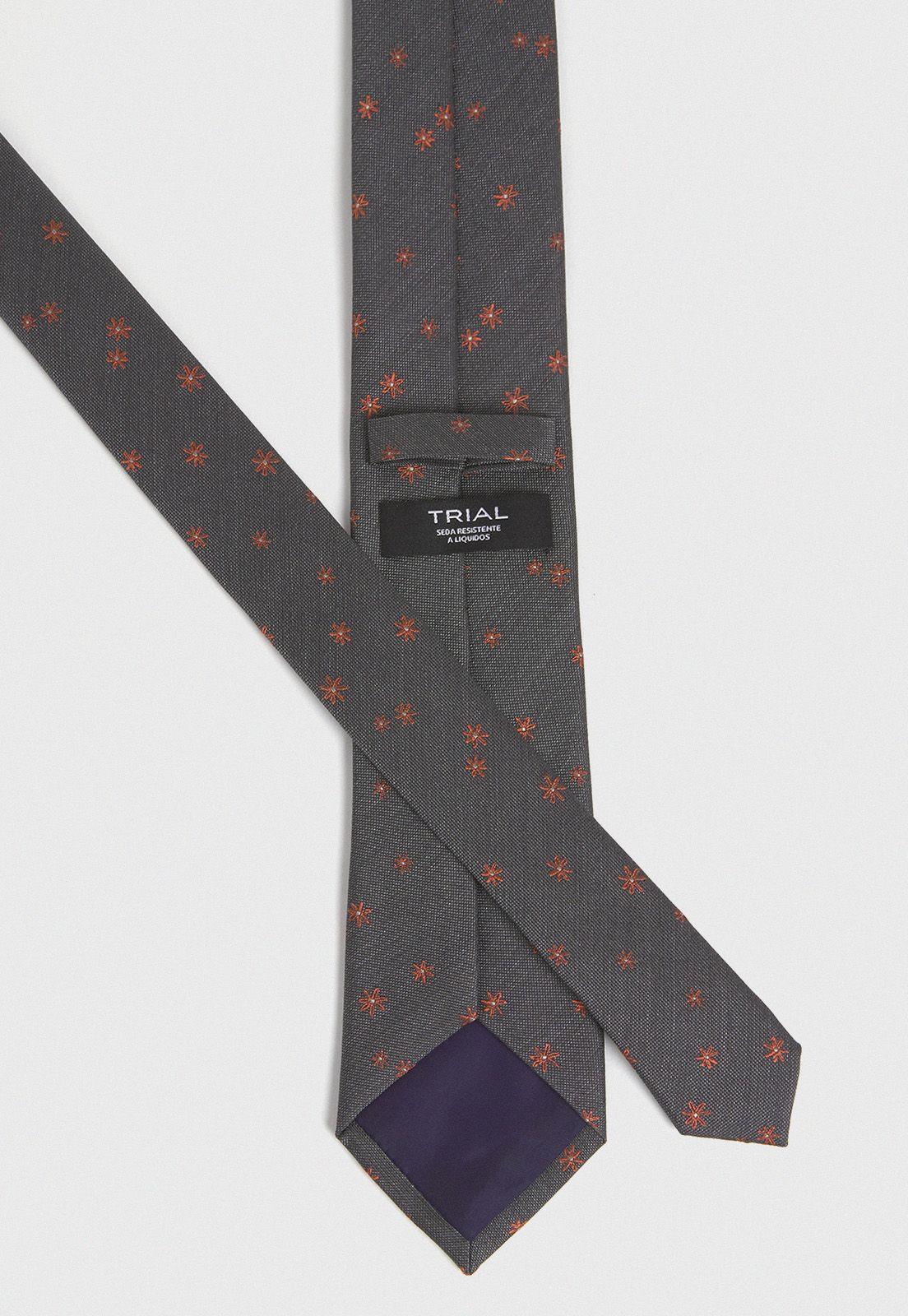 Corbata Formal Hombre Seda Diseño Travel Marengo-1