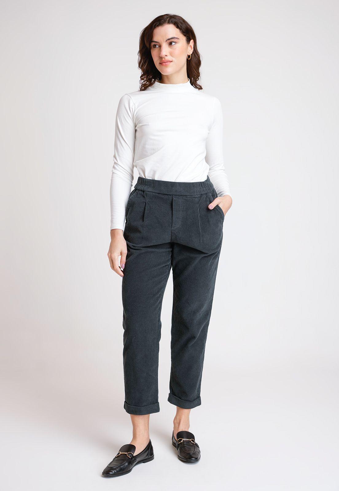 Pantalón De Mujer Modelo Ilana Color Petroleo-3