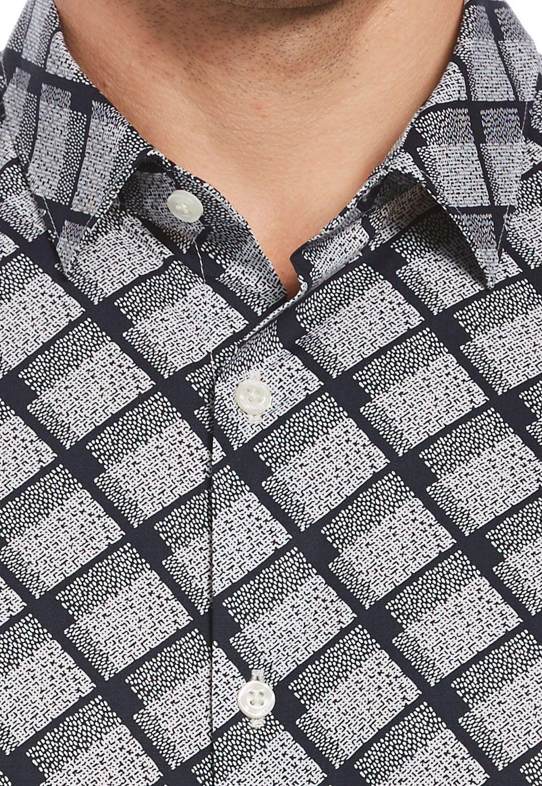 Camisa Casual Estampada Navy-2