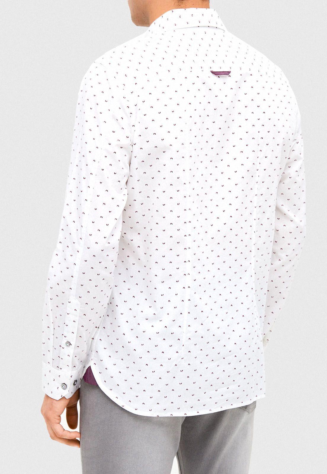 Camisa Casual Aeneas Blanco/Rojo-1