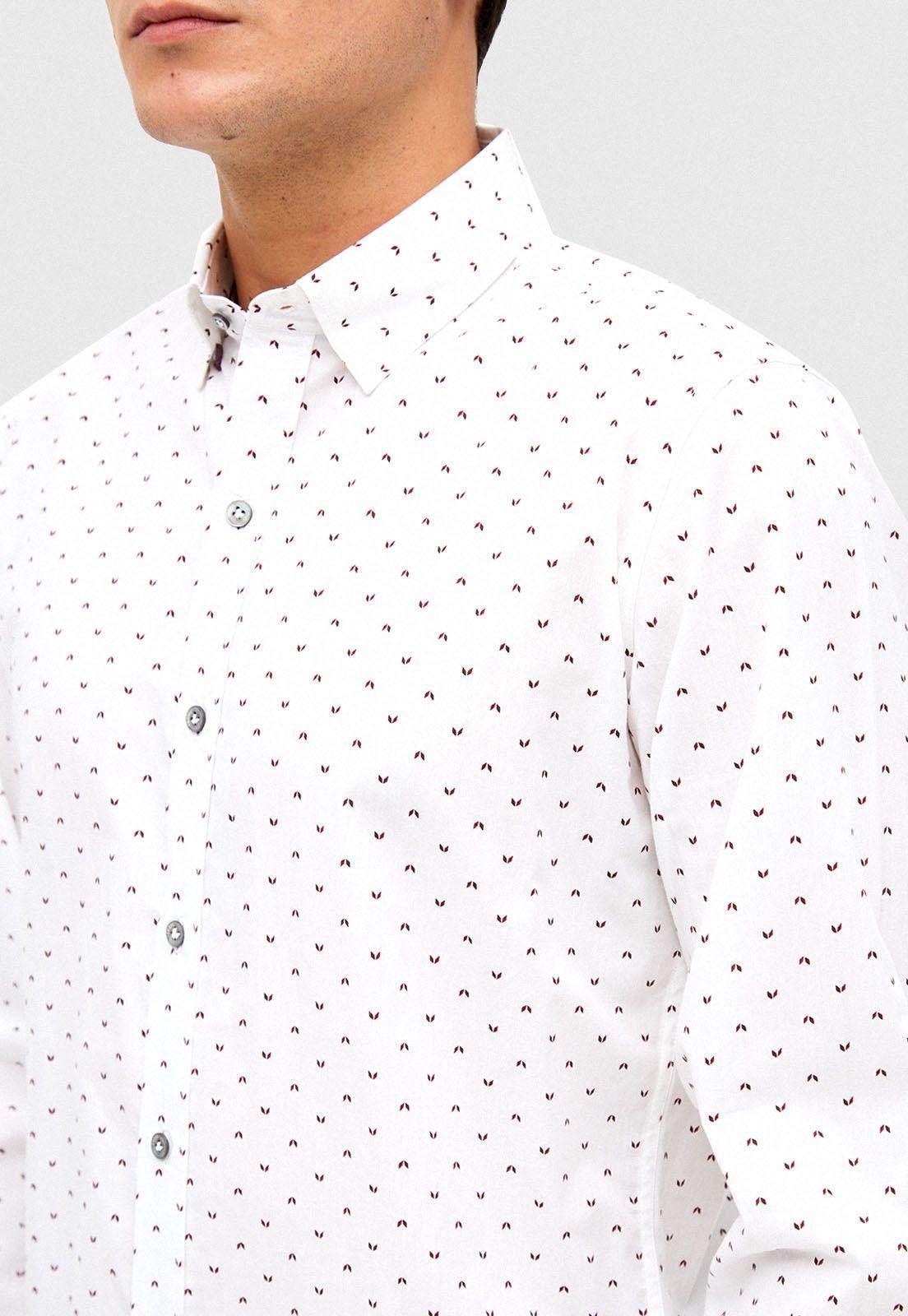Camisa Casual Aeneas Blanco/Rojo-2