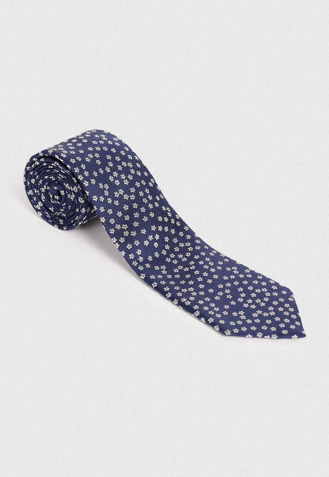 Corbata Formal Hombre Travel Seda Azul Marino-0