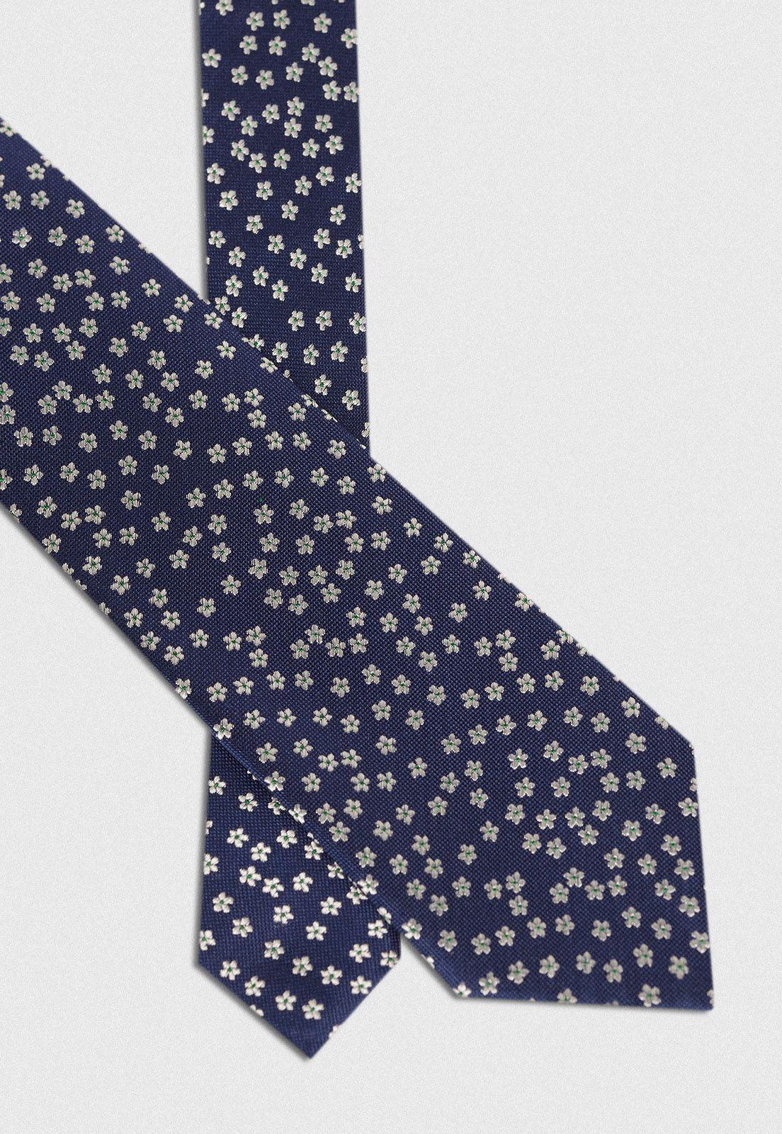 Corbata Formal Hombre Travel Seda Azul Marino-1