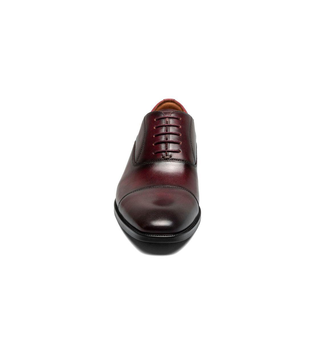 Zapatos Formal Hombre Sorrento Lux Cap Toe Bal Burdeo-1