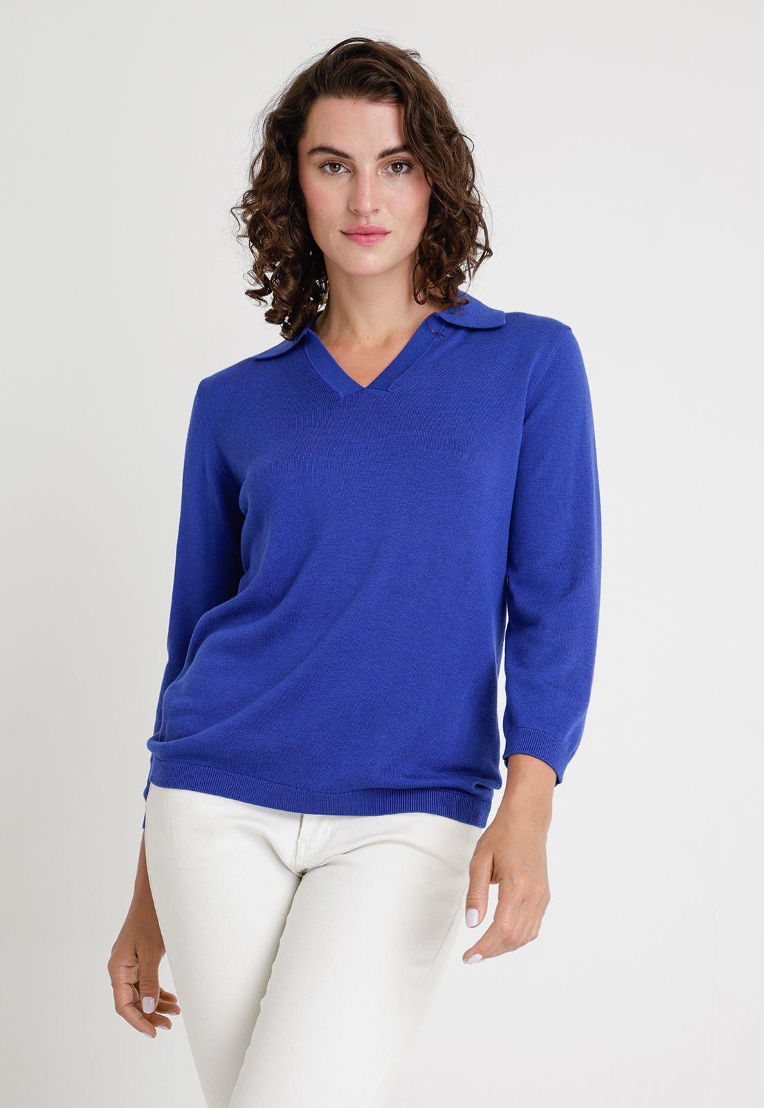 Polera De Mujer Modelo Frida Color Azul-0