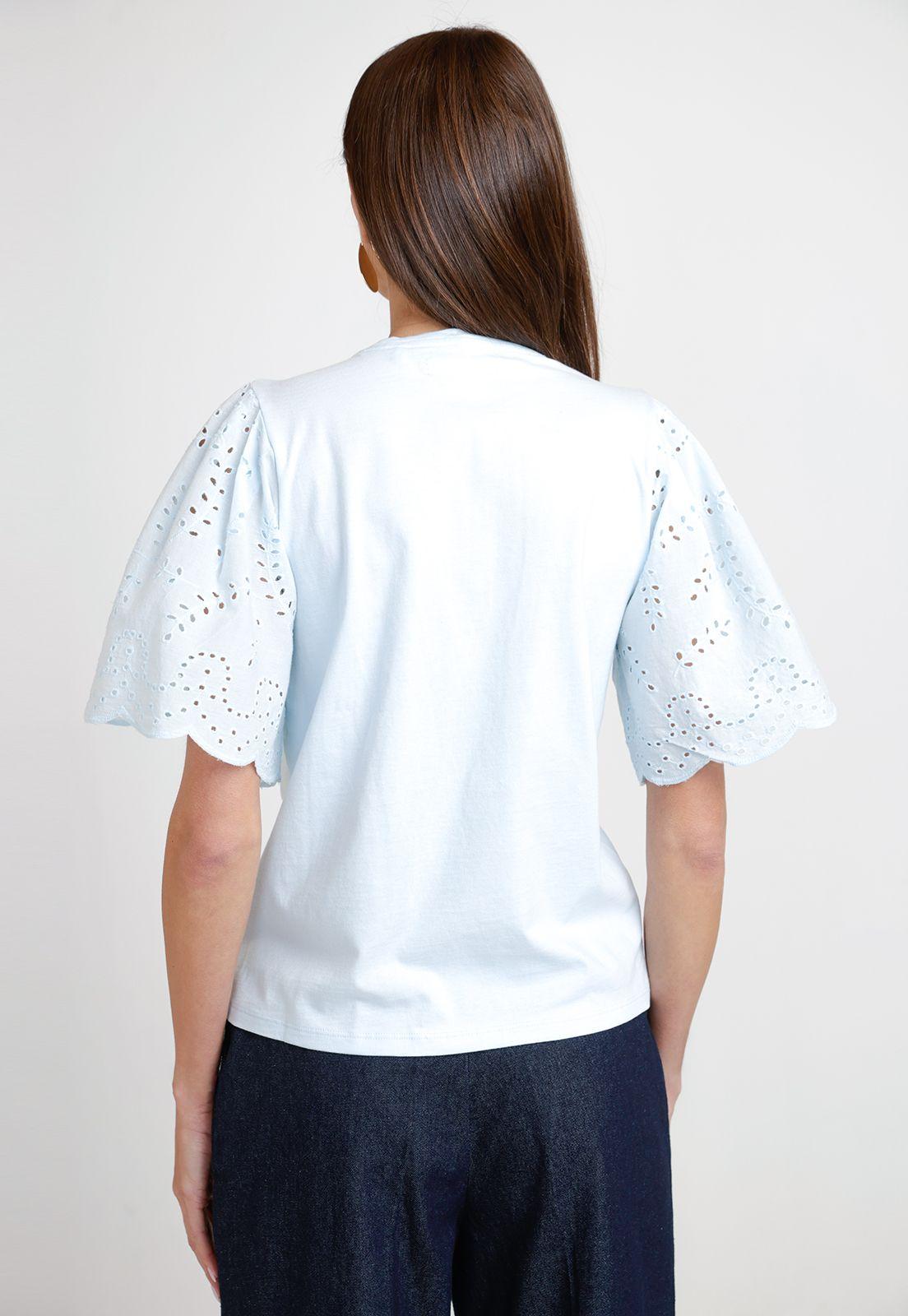 Polera de Mujer Modelo Pascal Color Celeste-1
