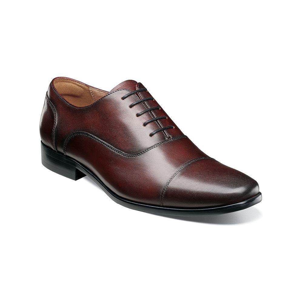 Zapatos Postino Cap Toe Oxford Burdeo-0