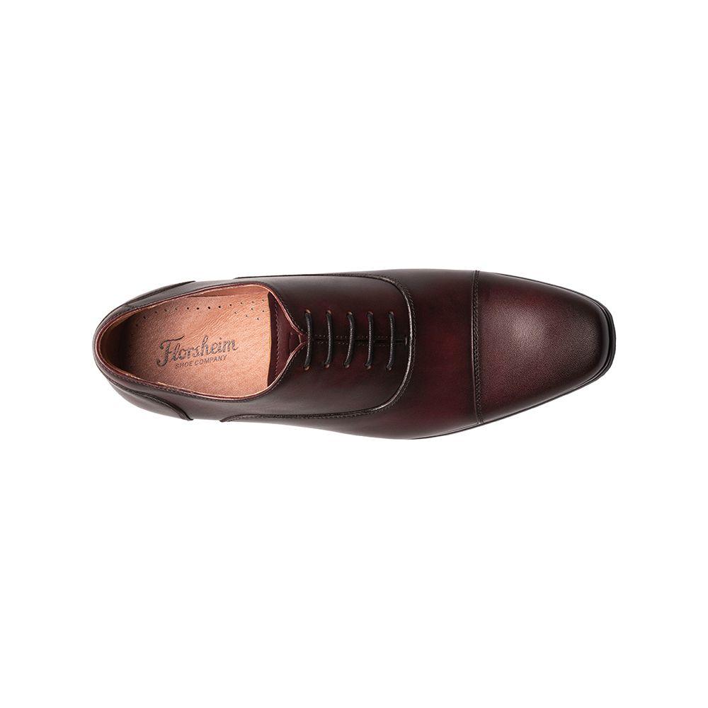 Zapatos Postino Cap Toe Oxford Burdeo-6