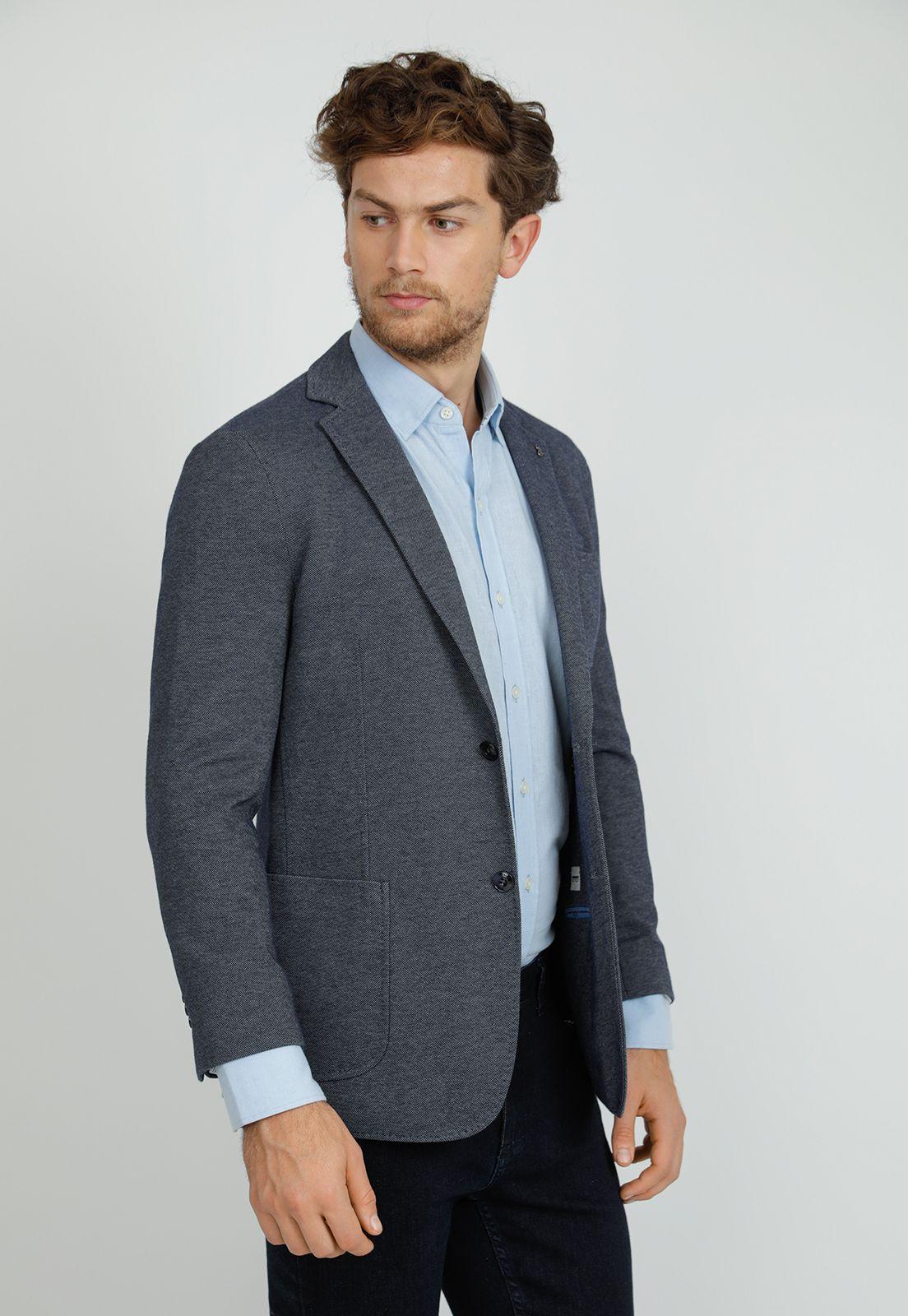 Chaqueta hombre Slim Fit Metropoli Algodón Azul marino-0