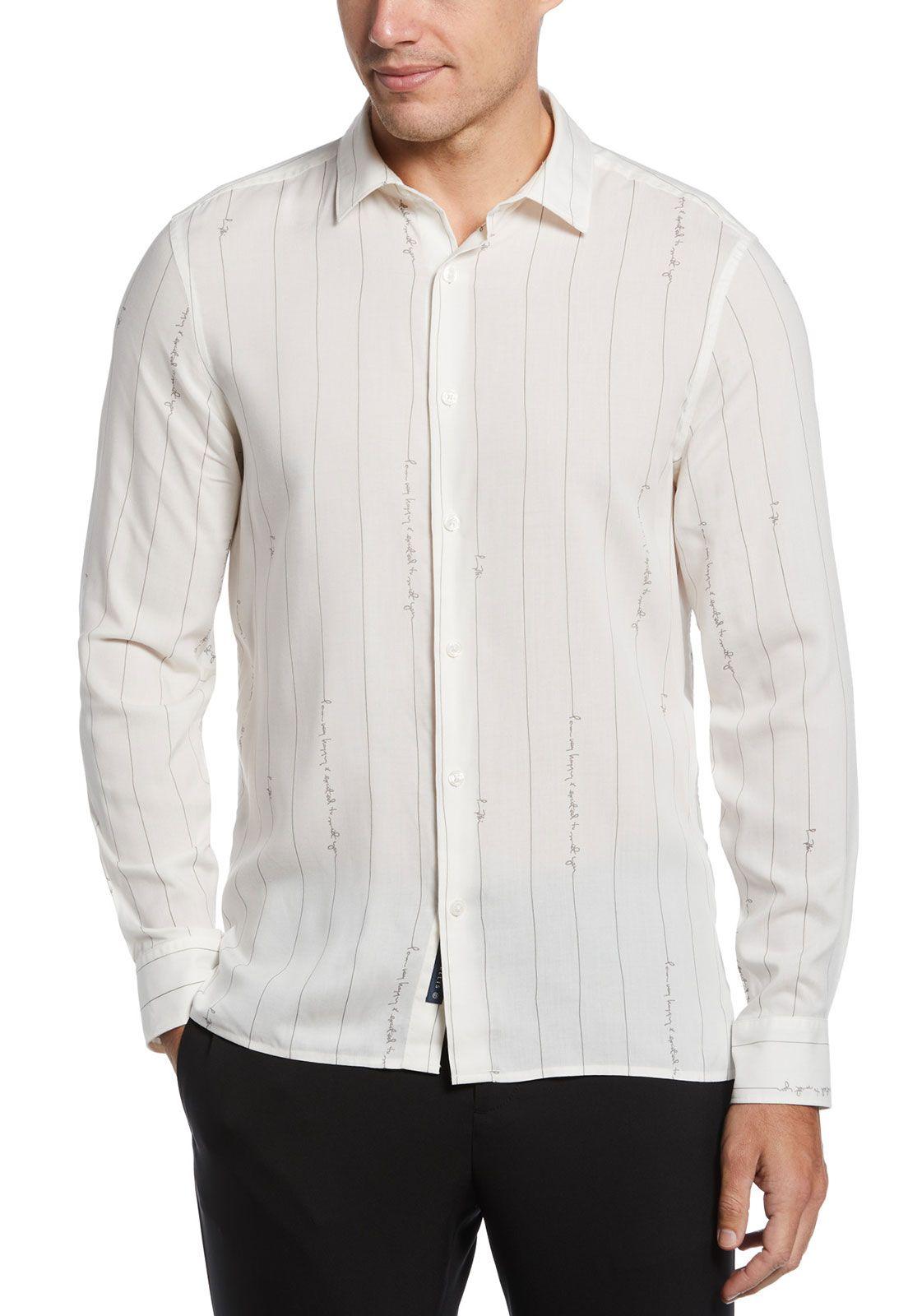 Camisa Casual Estampada Blanco-0