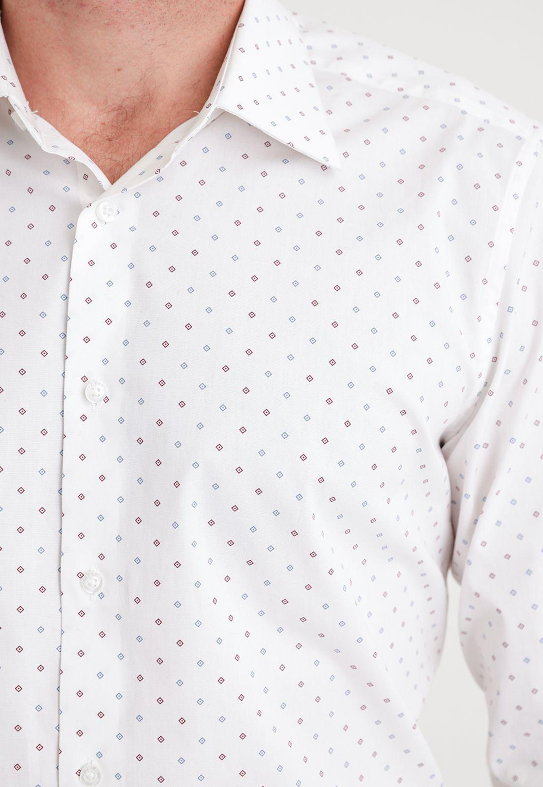 Camisa Formal Hombre blanco/burdeo-1