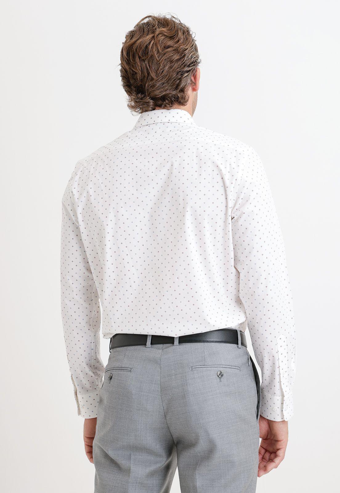 Camisa Formal Hombre blanco/burdeo-2