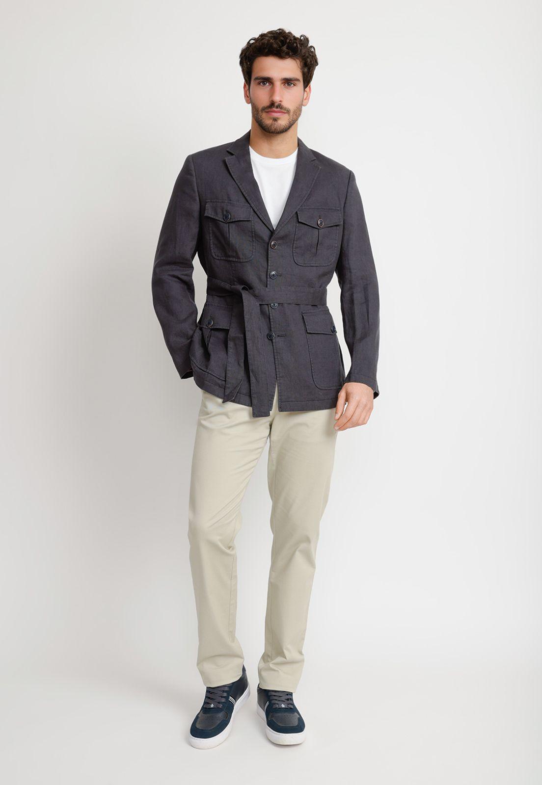 Chaqueta Hombre Lino Navy MARROQUI-3