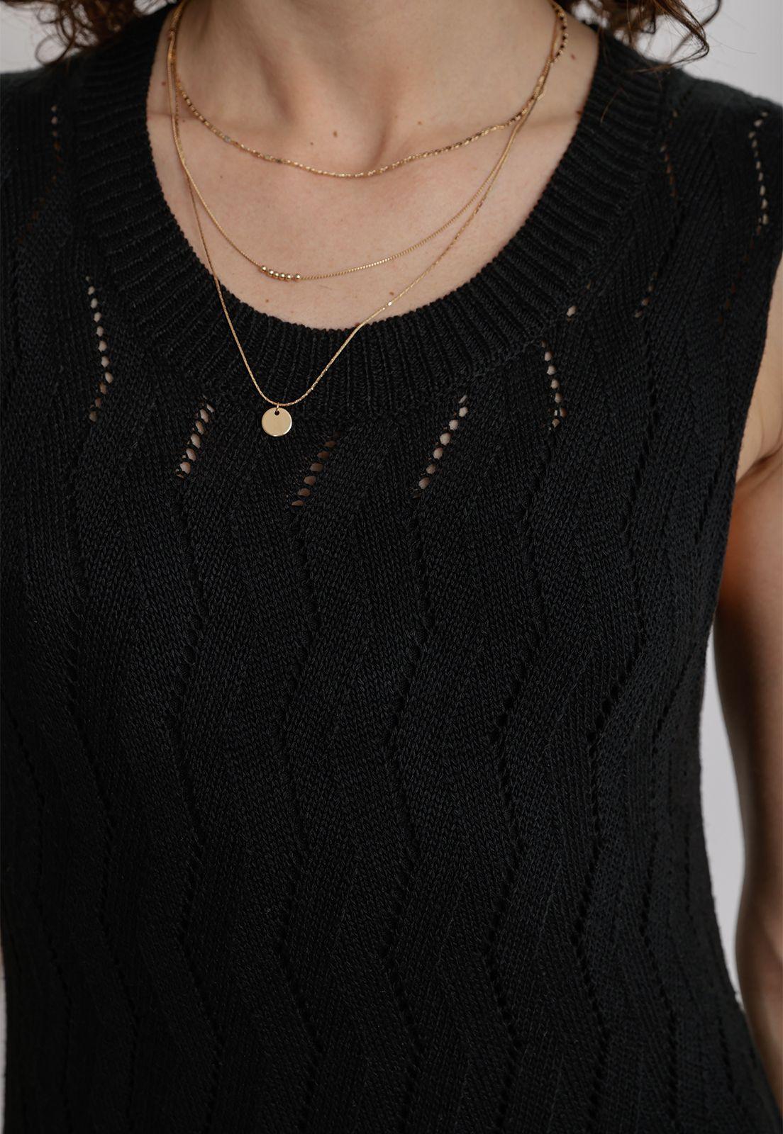 Vestido Mujer Malva Viscosa Negro-2