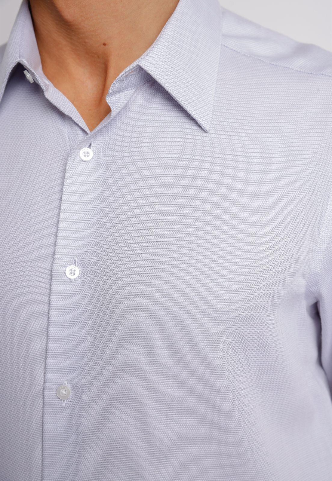 Camisa hombre formal executive dobby gris claro-2