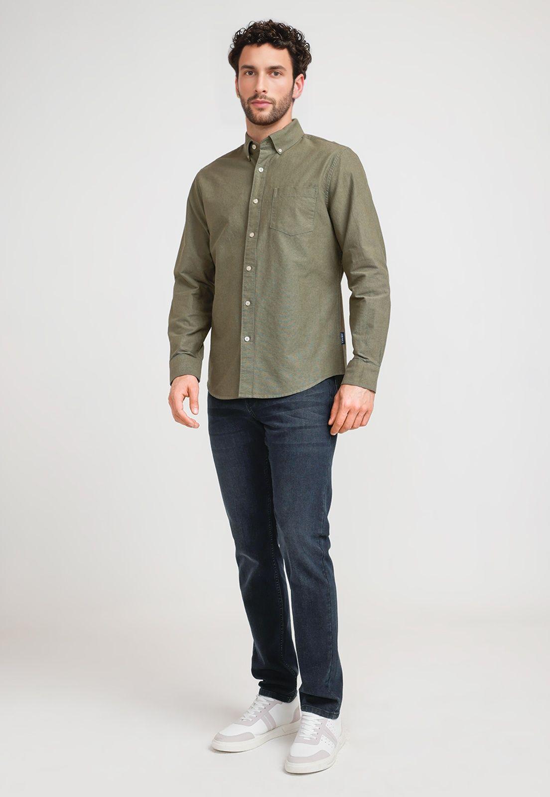Camisa Hombre Oxford Militar-3