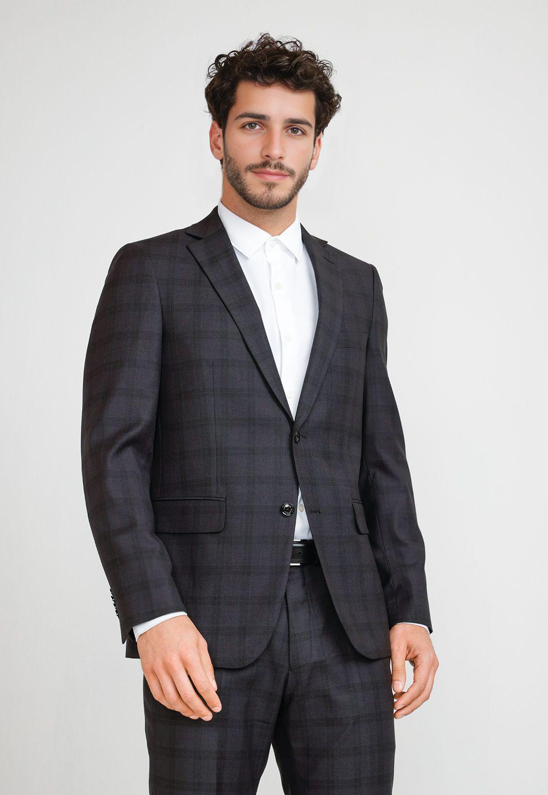 Chaqueta Hombre Traje Suit Separates Washable Negro-0