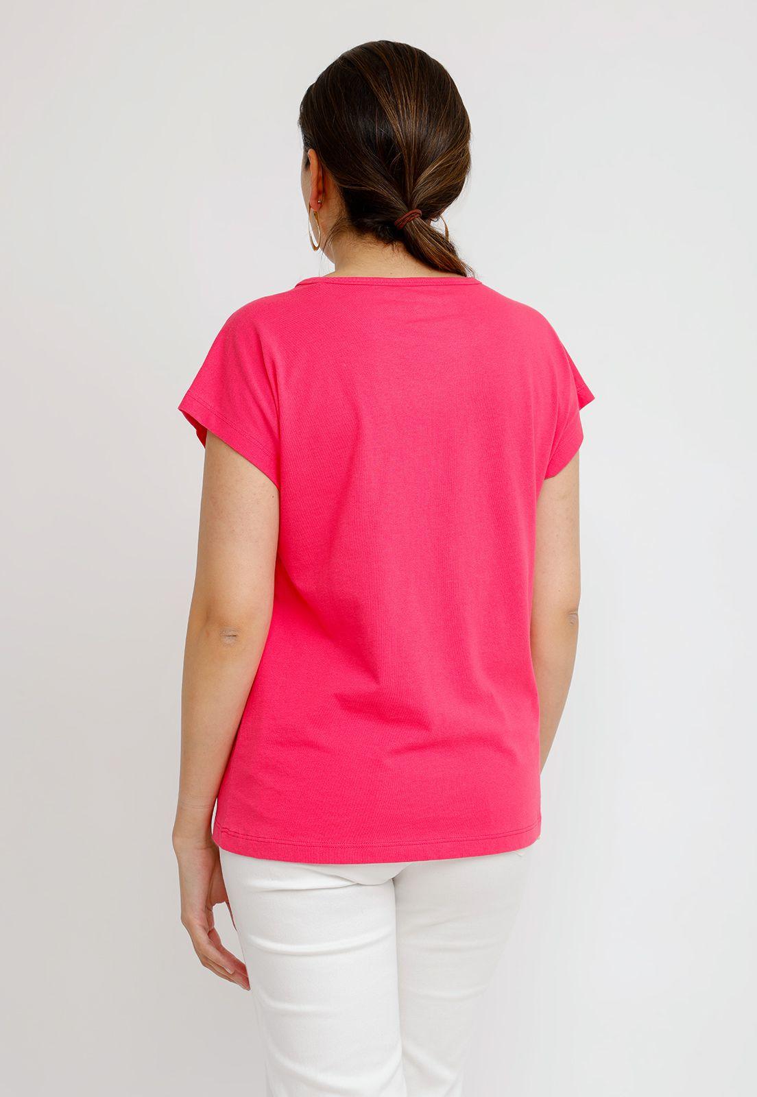 Polera Mujer Bilbao Algodón Peruano Fucsia-1