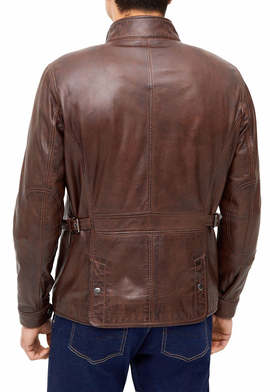 Chaqueta Cue Cuero Liso.-1