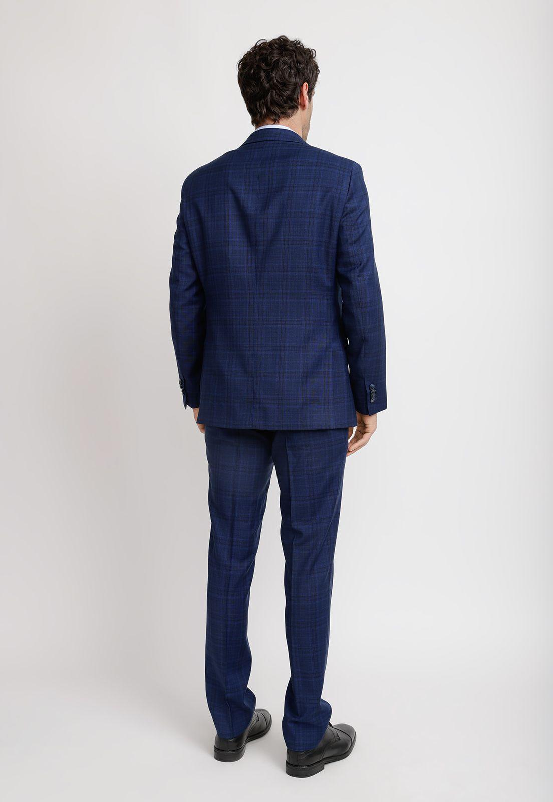 Traje Hombre Formal Lana 100'S Travel Azul-1
