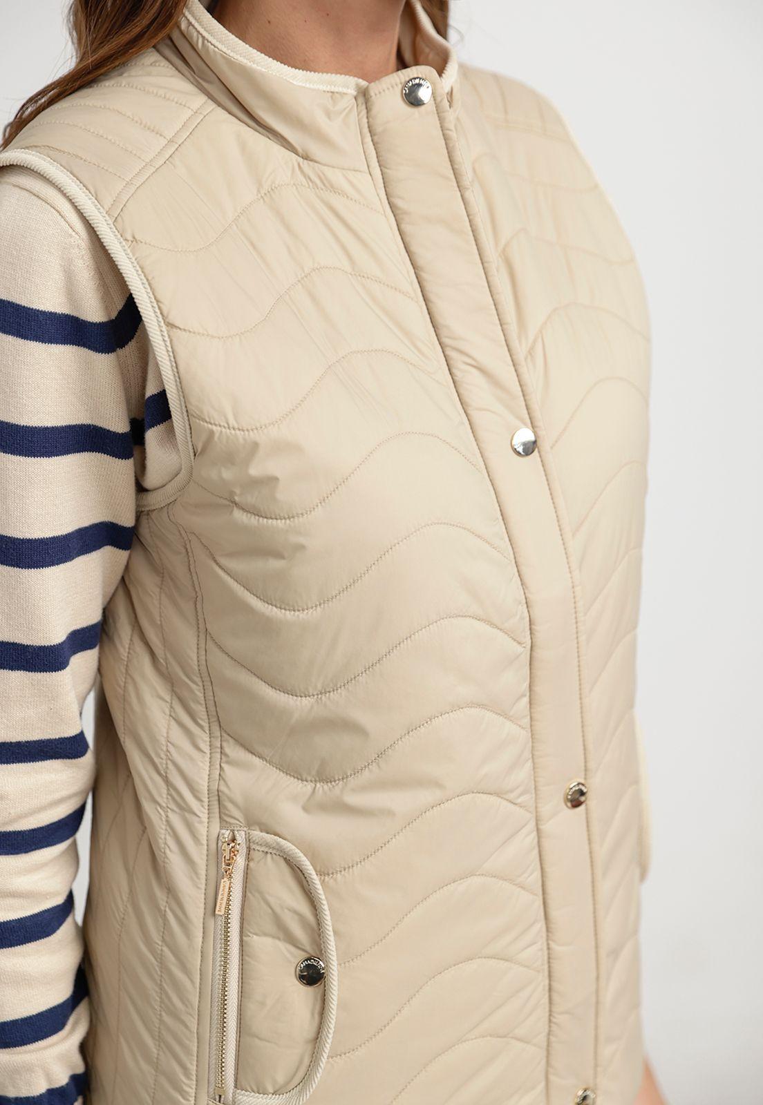 Parka Sin Mangas Baset Mujer Beige-2