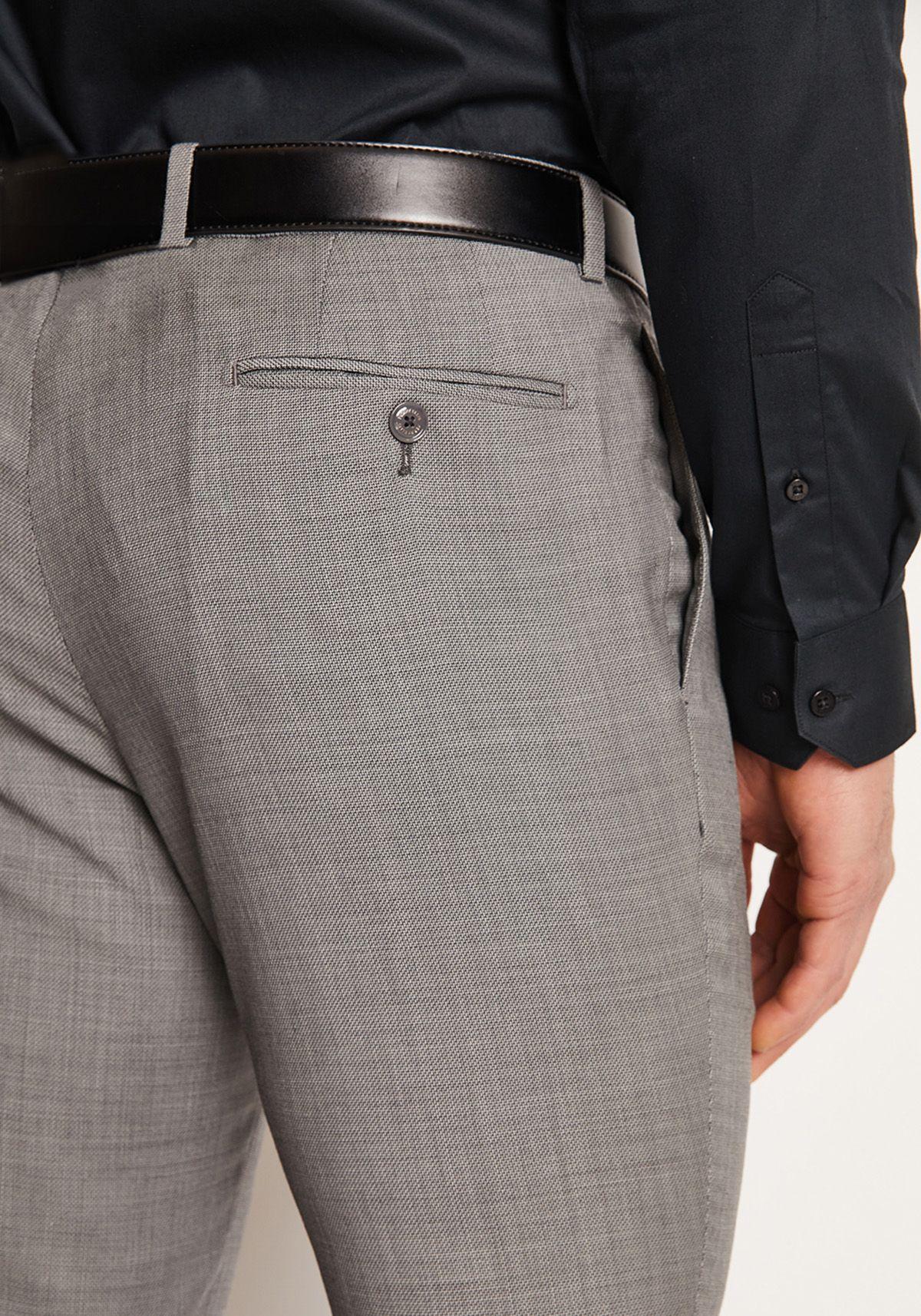 Traje Formal Lana Microdiseño Gris-6