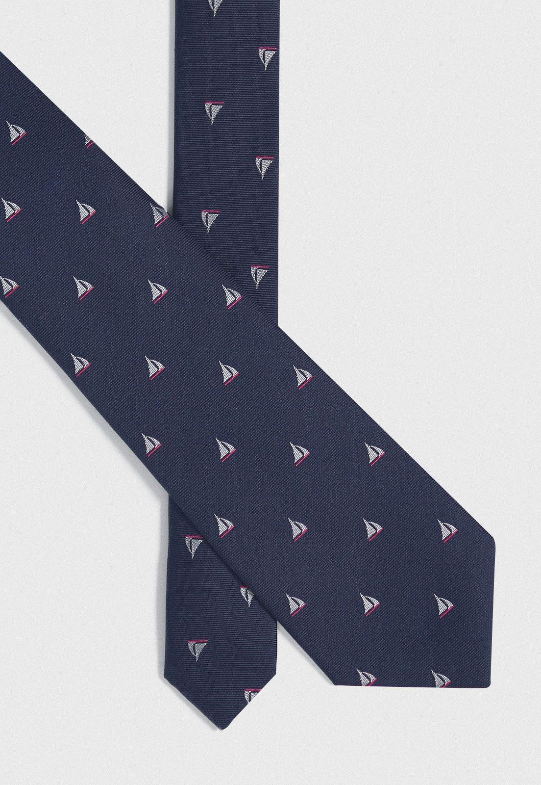 Corbata Formal Hombre Travel Seda Azul-1