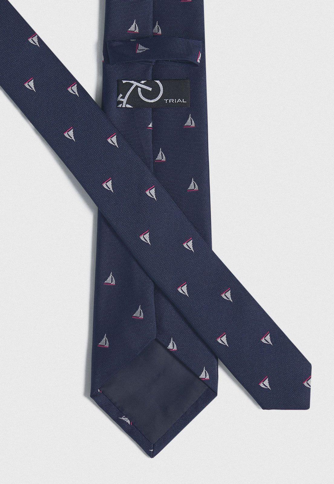 Corbata Formal Hombre Travel Seda Azul-2