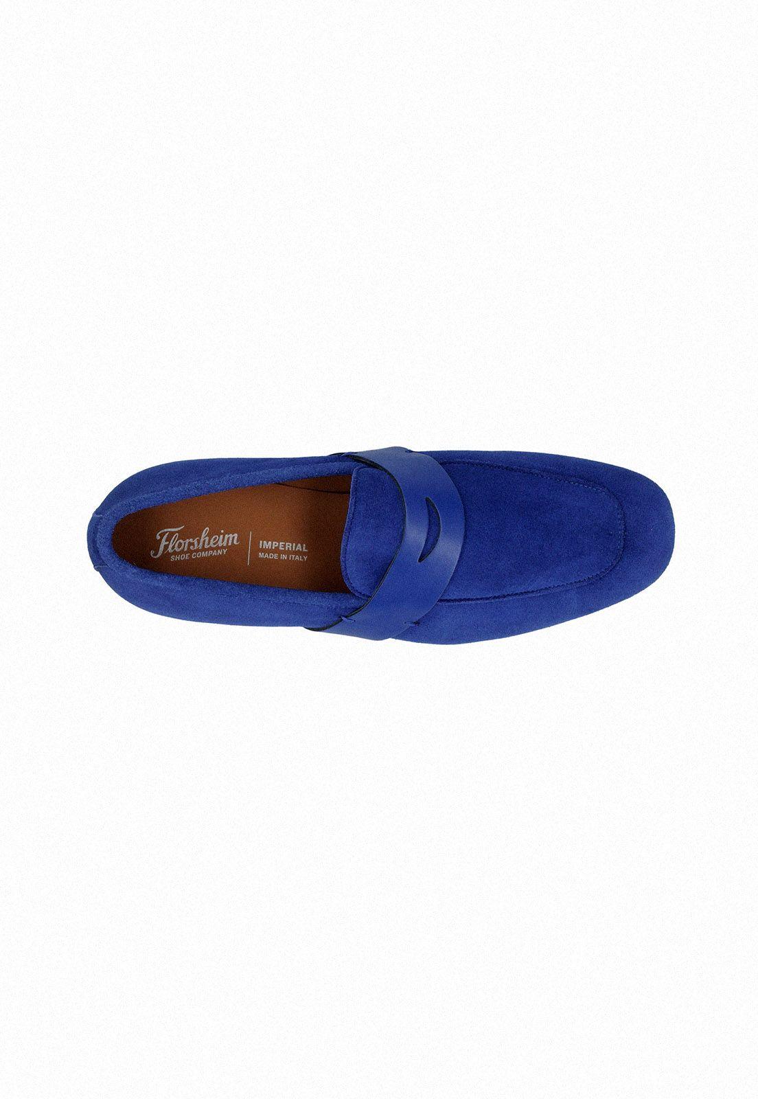 Mocasines Casual Italianos Proceno Moc Toe Penny Loafer Azul-3