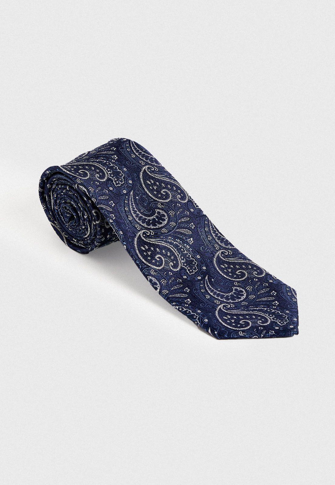 Corbata hombre Formal Executive Seda Azul -0
