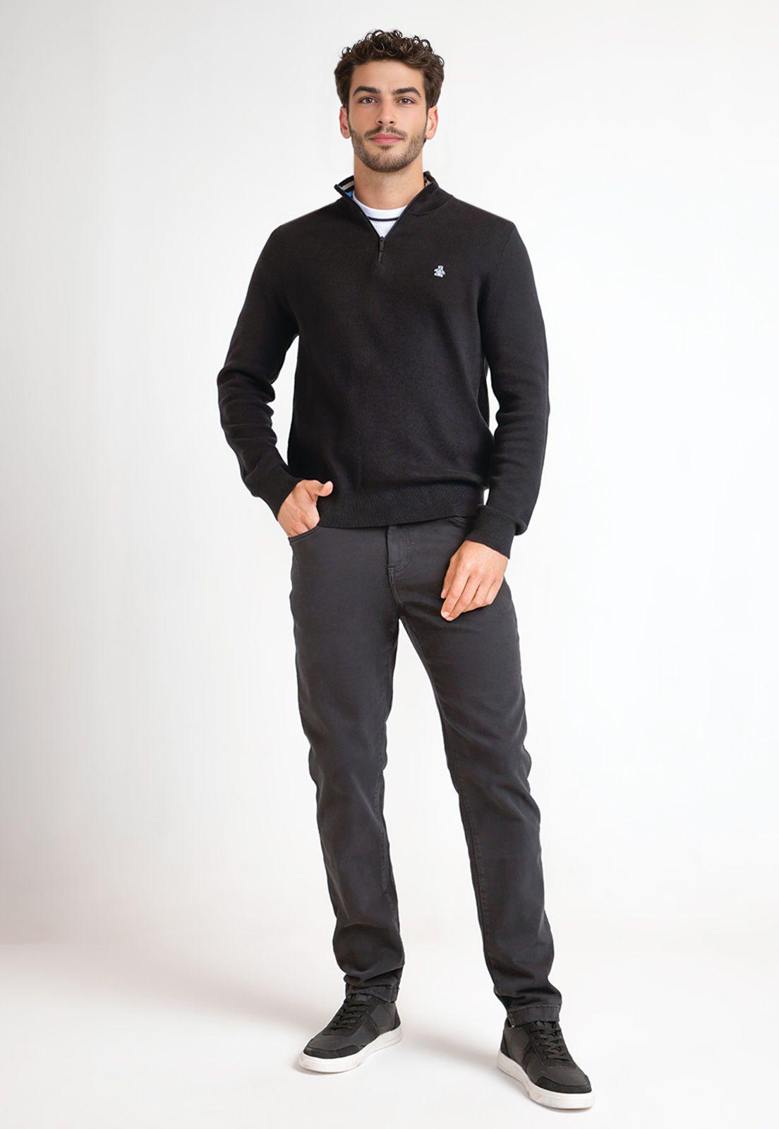 Tejido Hombre Algodón Negro-3
