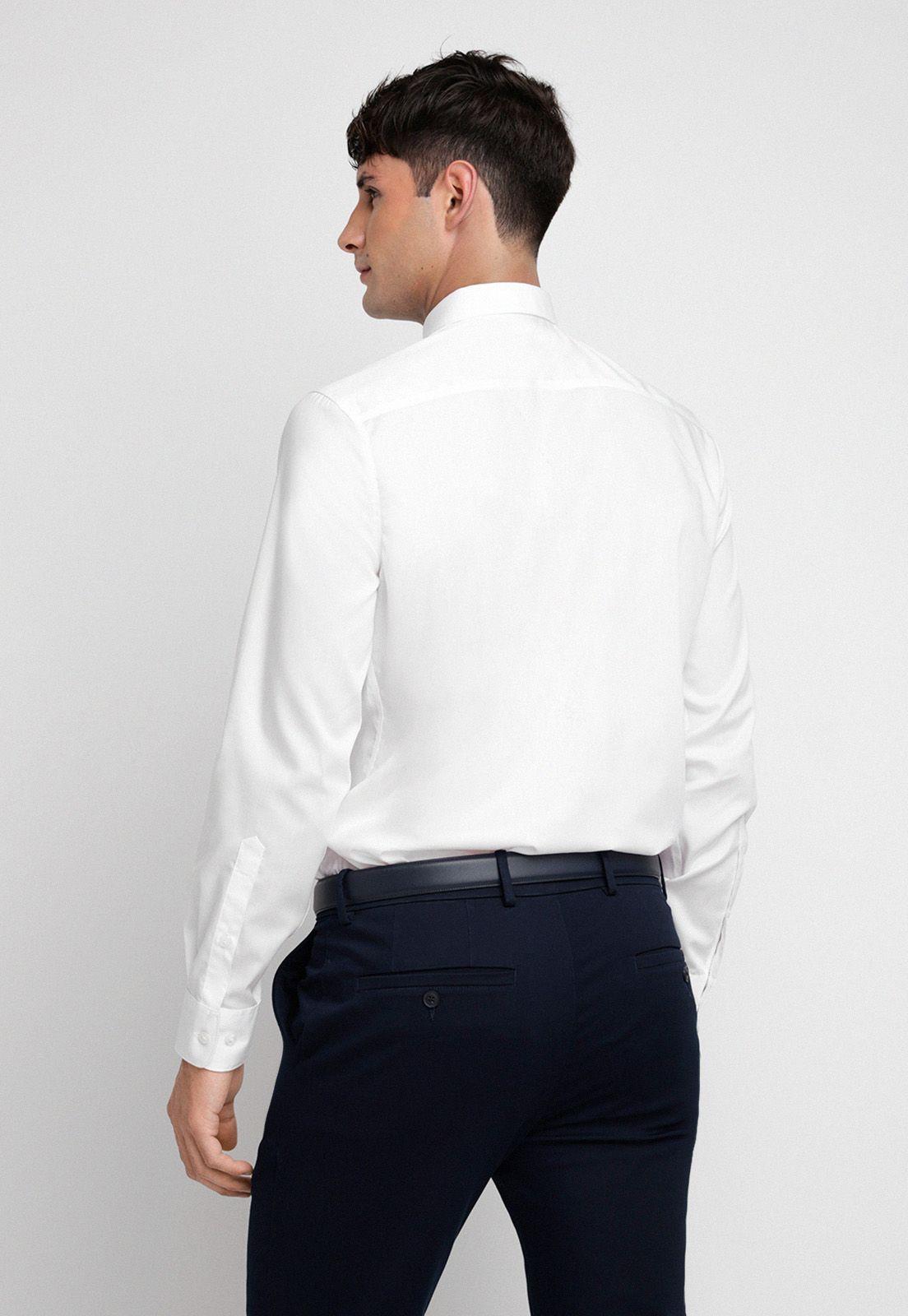 Camisa Formal Hombre Non Iron (No Se Plancha) Blanco-1