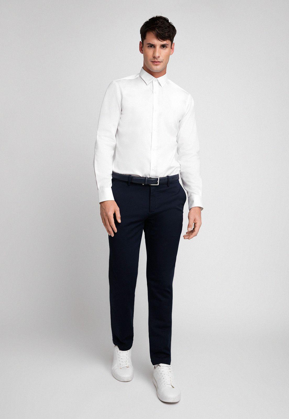 Camisa Formal Hombre Non Iron (No Se Plancha) Blanco-3