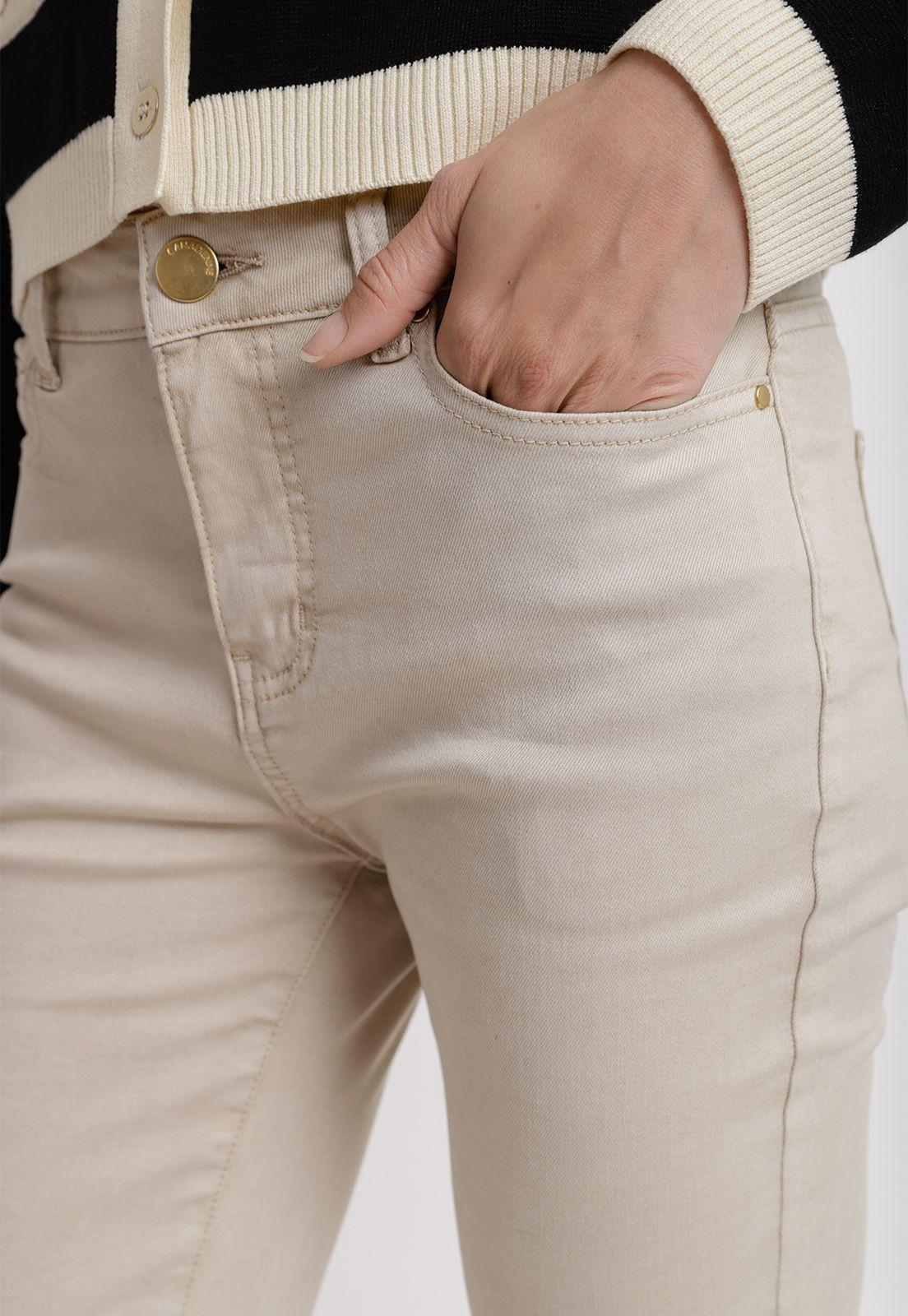 Pantalón Recto Beige Ely26 Mujer-2