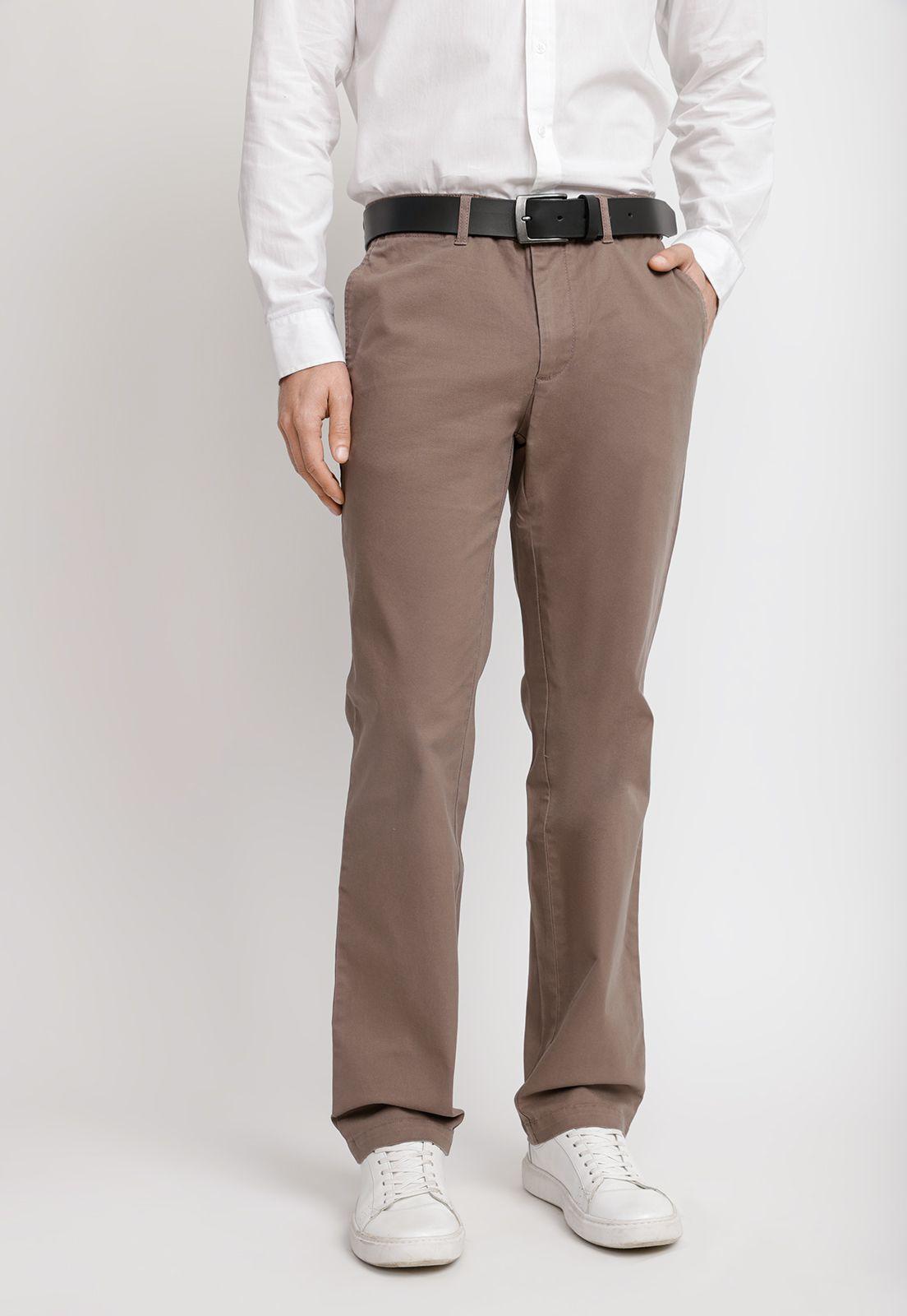Pantalón Chino Hombre Algodón Vinci Café-0