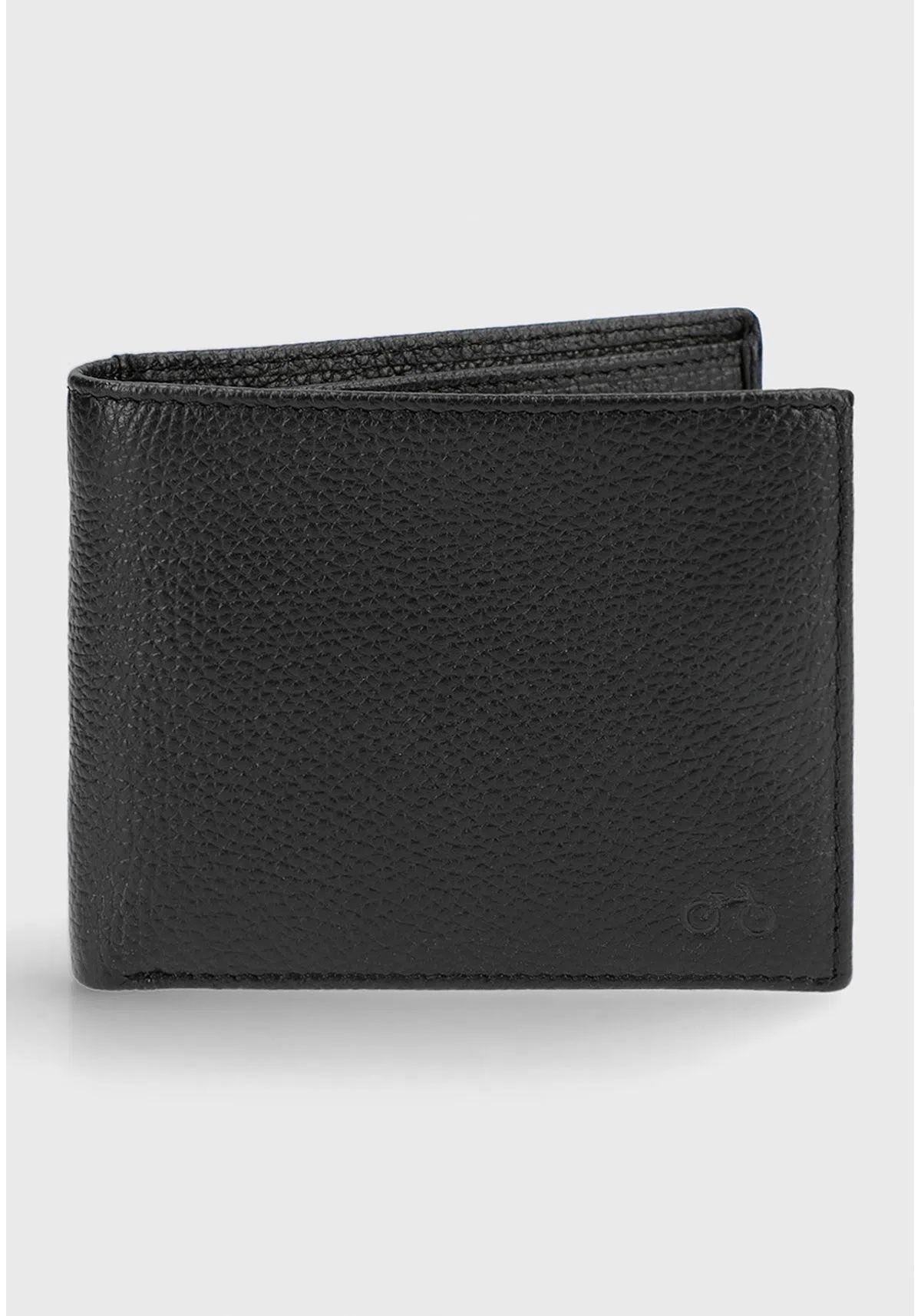 Billetera de Cuero casual Negro-0