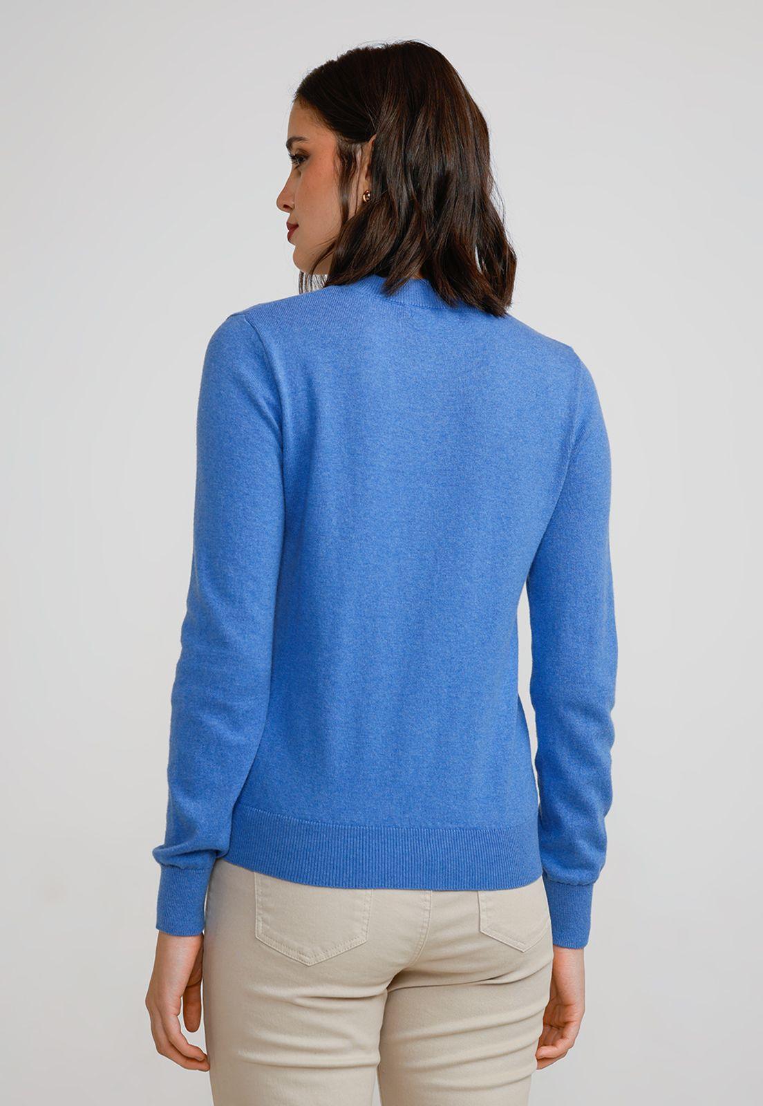 Sweater Mujer Algodón Azulino-1
